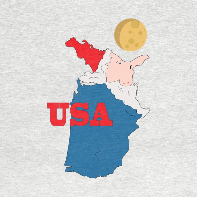 A funny map of the USA by percivalrussell